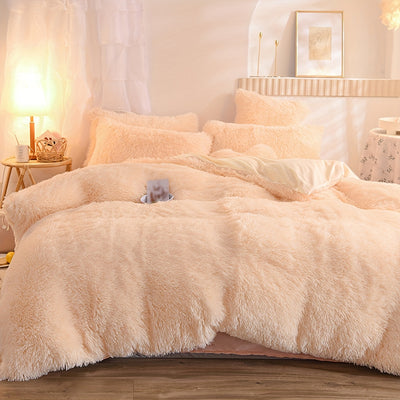 Plüsch-Bettwäsche-Set 3-teilig Multicolor – Kuschelig weiche Bettwäsche für Schlafzimmer