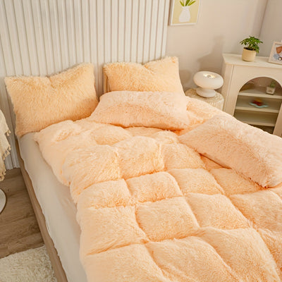 Plüsch-Bettwäsche-Set 3-teilig Multicolor – Kuschelig weiche Bettwäsche für Schlafzimmer