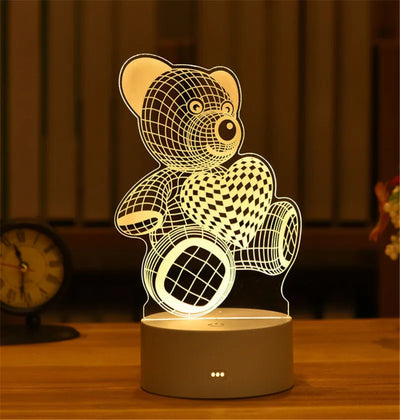 3D LED Nachtlampe Acryl – USB Lampe für Weihnachten & Schlafzimmer -  Allround Solutions B&B