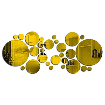 Acryl Spiegel Wandaufkleber 3D – 26 Stück Rund für Schlafzimmer & Bad -  Allround Solutions B&B