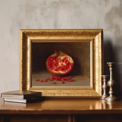 Antike Vintage Frucht Zitrone Granatapfel Birne Stillleben Poster drucken Leinwand Malerei Wandbilder für Küche Zimmer Wohnkultur -  Allround Solutions B&B
