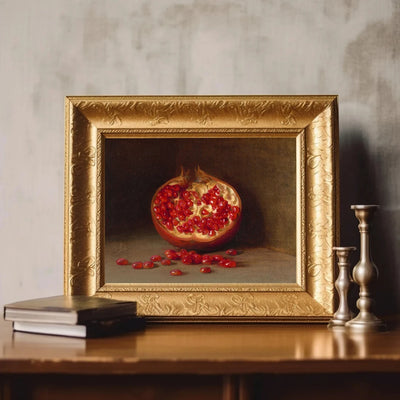 Antike Vintage Frucht Zitrone Granatapfel Birne Stillleben Poster drucken Leinwand Malerei Wandbilder für Küche Zimmer Wohnkultur -  Allround Solutions B&B