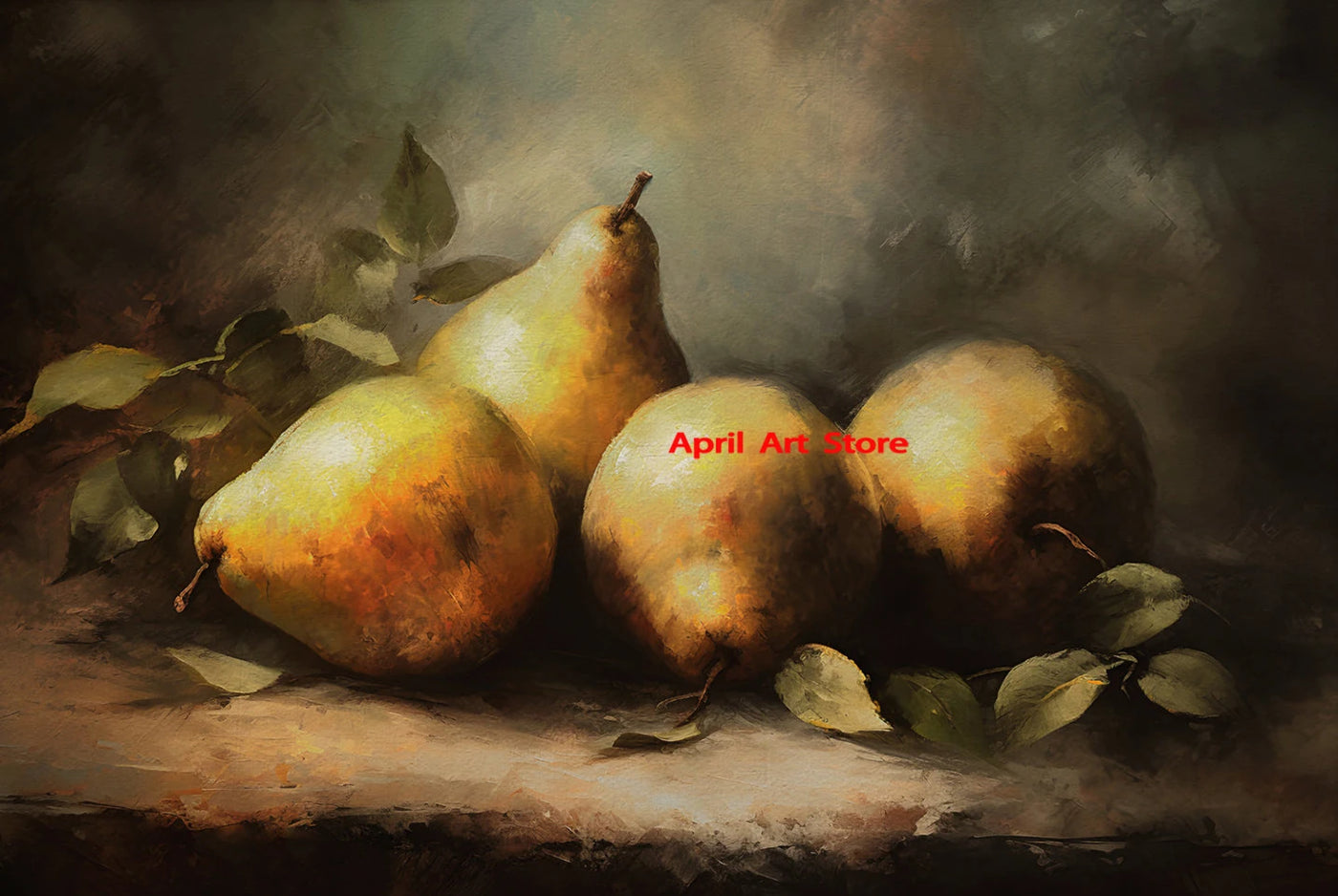 Antike Vintage Frucht Zitrone Granatapfel Birne Stillleben Poster drucken Leinwand Malerei Wandbilder für Küche Zimmer Wohnkultur -  Allround Solutions B&B