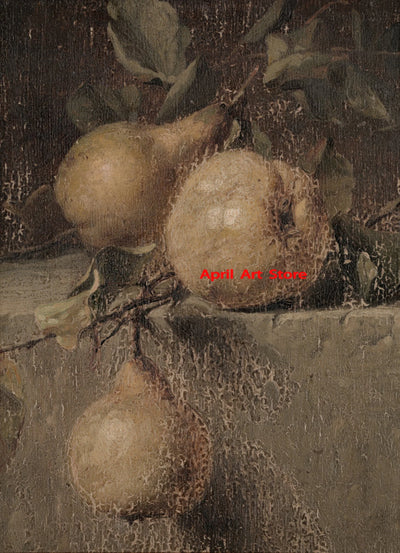 Antike Vintage Frucht Zitrone Granatapfel Birne Stillleben Poster drucken Leinwand Malerei Wandbilder für Küche Zimmer Wohnkultur -  Allround Solutions B&B