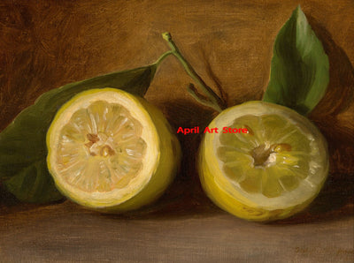 Antike Vintage Frucht Zitrone Granatapfel Birne Stillleben Poster drucken Leinwand Malerei Wandbilder für Küche Zimmer Wohnkultur -  Allround Solutions B&B