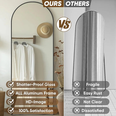 Ganzkörperspiegel 58x18 Zoll – Standspiegel für Schlafzimmer & Wohnzimmer -  Allround Solutions B&B