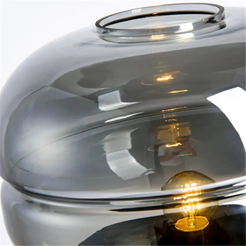 Italienische Glas-Tischlampe LED – Luxus Ecklampe für Schlafzimmer & Wohnzimmer -  Allround Solutions B&B