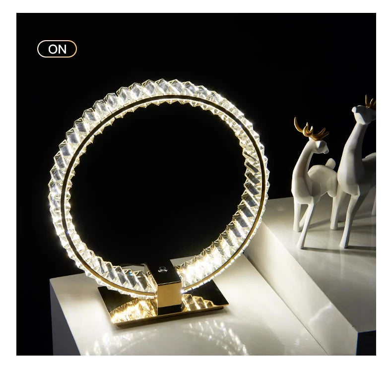 Kristall LED Tischlampe Nordic – Luxus Leselampe -  Allround Solutions B&B