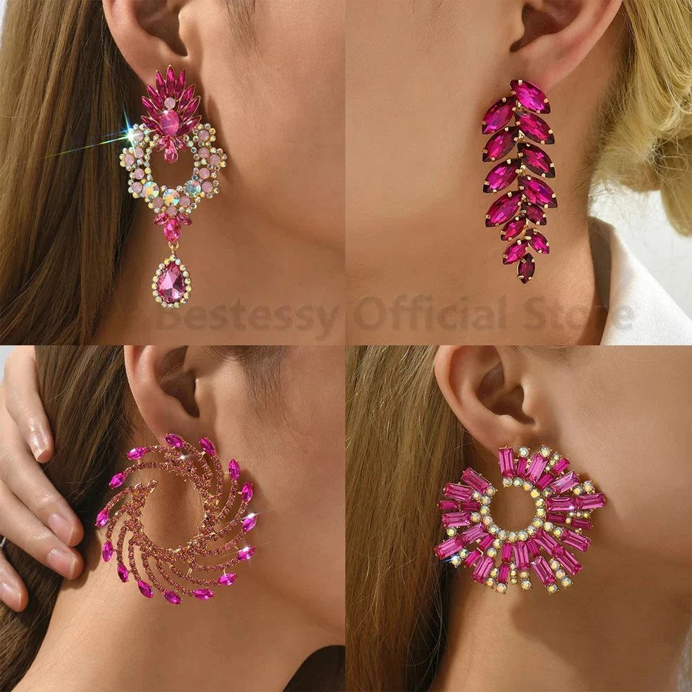 Kristall-Ohrringe Romantisch – Luxus Herz & Ahornblatt Design für Frauen -  Allround Solutions B&B