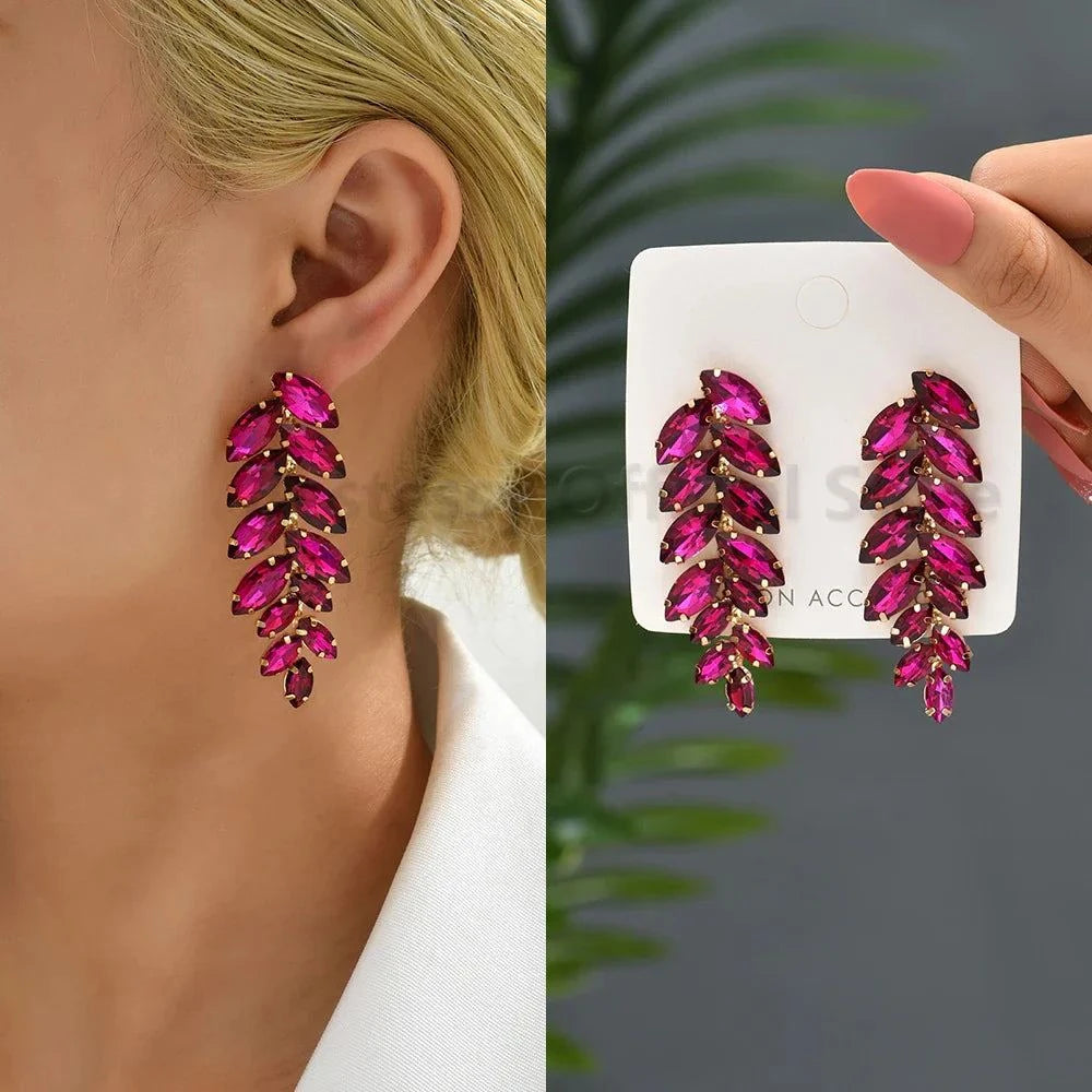 Kristall-Ohrringe Romantisch – Luxus Herz & Ahornblatt Design für Frauen -  Allround Solutions B&B