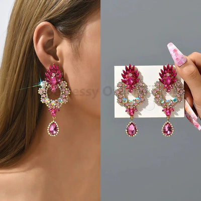 Kristall-Ohrringe Romantisch – Luxus Herz & Ahornblatt Design für Frauen -  Allround Solutions B&B