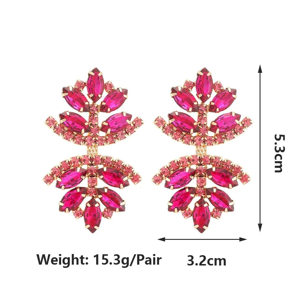 Kristall-Ohrringe Romantisch – Luxus Herz & Ahornblatt Design für Frauen -  Allround Solutions B&B