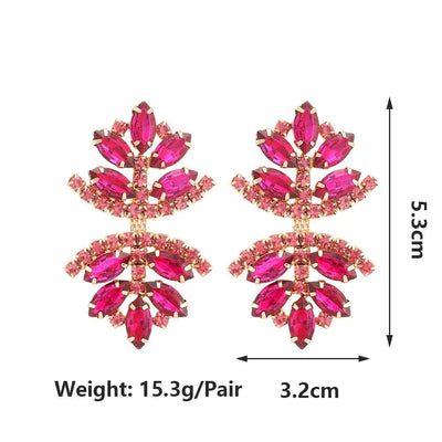 Kristall-Ohrringe Romantisch – Luxus Herz & Ahornblatt Design für Frauen -  Allround Solutions B&B