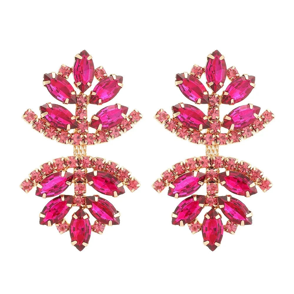 Kristall-Ohrringe Romantisch – Luxus Herz & Ahornblatt Design für Frauen -  Allround Solutions B&B