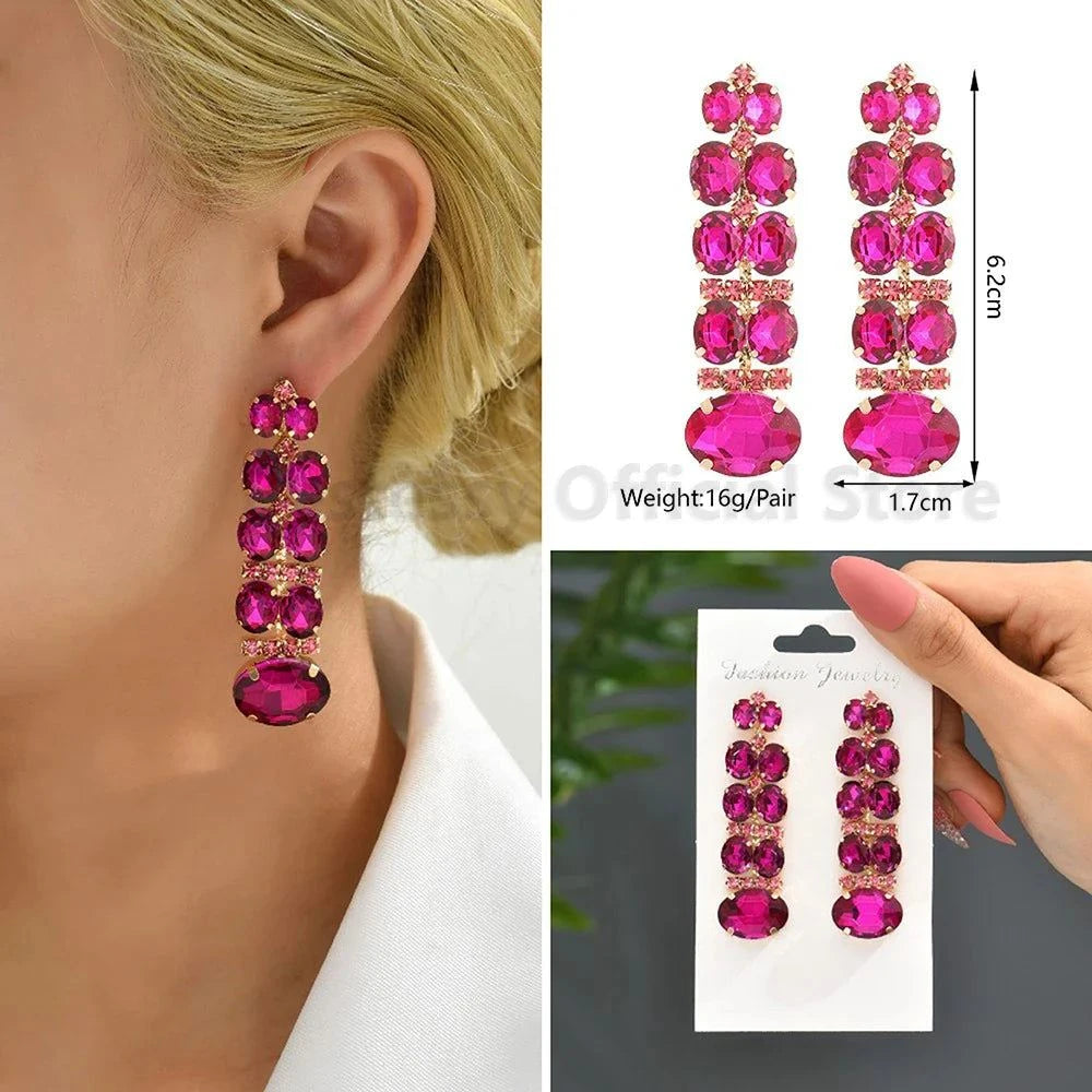 Kristall-Ohrringe Romantisch – Luxus Herz & Ahornblatt Design für Frauen -  Allround Solutions B&B