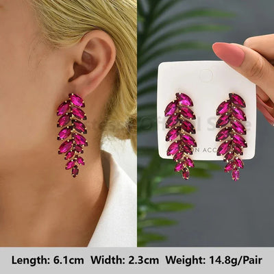 Kristall-Ohrringe Romantisch – Luxus Herz & Ahornblatt Design für Frauen -  Allround Solutions B&B