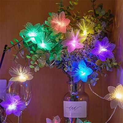 LED Glasfaser Lichterkette Batterie – Blumen Girlande für Weihnachten 2-3M -  Allround Solutions B&B