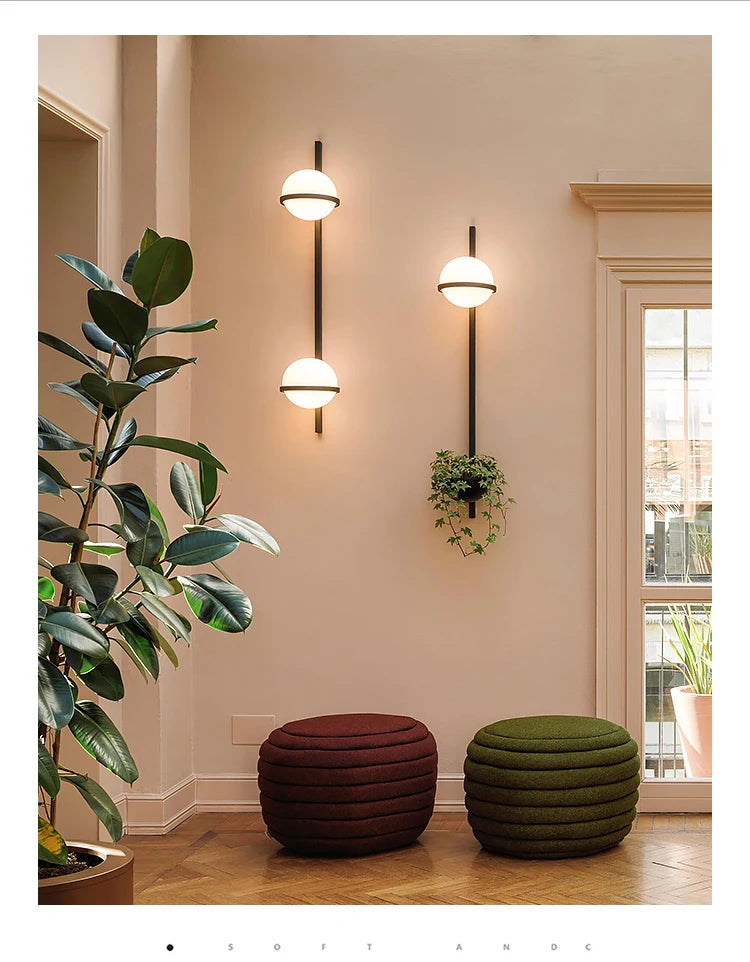 LED Pflanzen-Wandlampe Modern – Dekorative Topf-Lampe für Wohnzimmer & Café -  Allround Solutions B&B