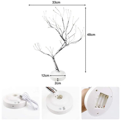 LED Tischlampe Baum Kupferdraht USB Powered Schlafzimmer Studie Dekorative Decack Lampe Kreative Beleuchtung Innen Nachtlampe - Allround Solutions B&B LED Tischlampe Baum Kupferdraht USB Powered Schlafzimmer Studie Dekorative Decack Lampe Kreative Beleuchtung Innen Nachtlampe 