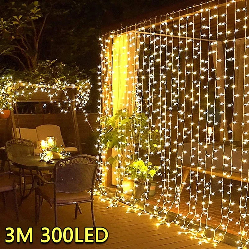 LED Vorhang Lichterkette 3M – USB Girlande mit 8 Modi für Weihnachten & Party -  Allround Solutions B&B