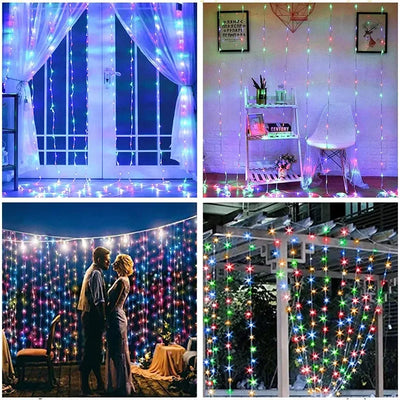 LED Vorhang Lichterkette 3M – USB Girlande mit 8 Modi für Weihnachten & Party -  Allround Solutions B&B