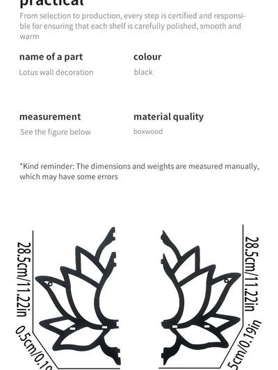 Lotus Holzregal Wandregal – Boho Dekoregal für Aromatherapie & Kristalle -  Allround Solutions B&B