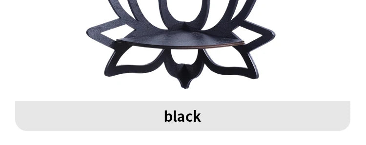 Lotus Holzregal Wandregal – Boho Dekoregal für Aromatherapie & Kristalle -  Allround Solutions B&B