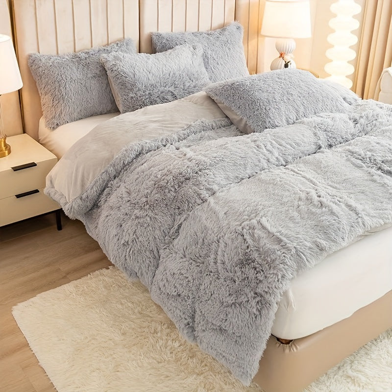 Plüsch-Bettwäsche-Set 3-teilig Multicolor – Kuschelig weiche Bettwäsche für Schlafzimmer -  Allround Solutions B&B