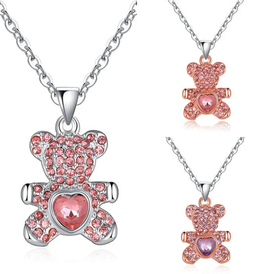Rosa Bär-Halskette mit Herz – Cartoon Schmuck für Mädchen | Geschenkidee -  Allround Solutions B&B