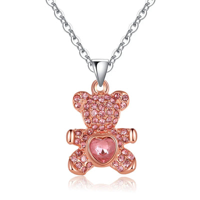 Rosa Bär-Halskette mit Herz – Cartoon Schmuck für Mädchen | Geschenkidee -  Allround Solutions B&B