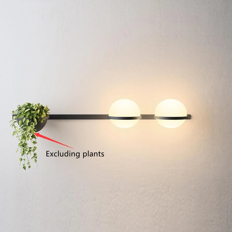 LED Pflanzen-Wandlampe Modern – Dekorative Topf-Lampe für Wohnzimmer & Café