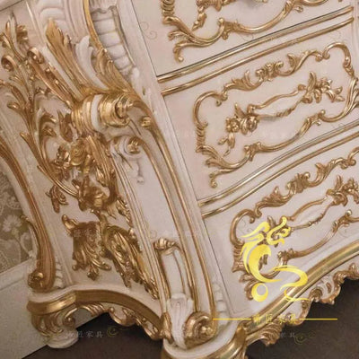 Schminktisch Vintage Gold – Luxus Birkenholz mit Spiegel & Hocker | Nordisch -  Allround Solutions B&B