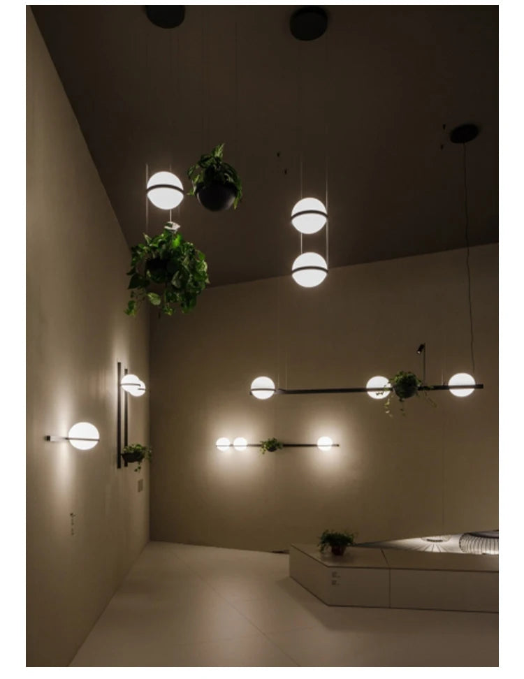 LED Pflanzen-Wandlampe Modern – Dekorative Topf-Lampe für Wohnzimmer & Café