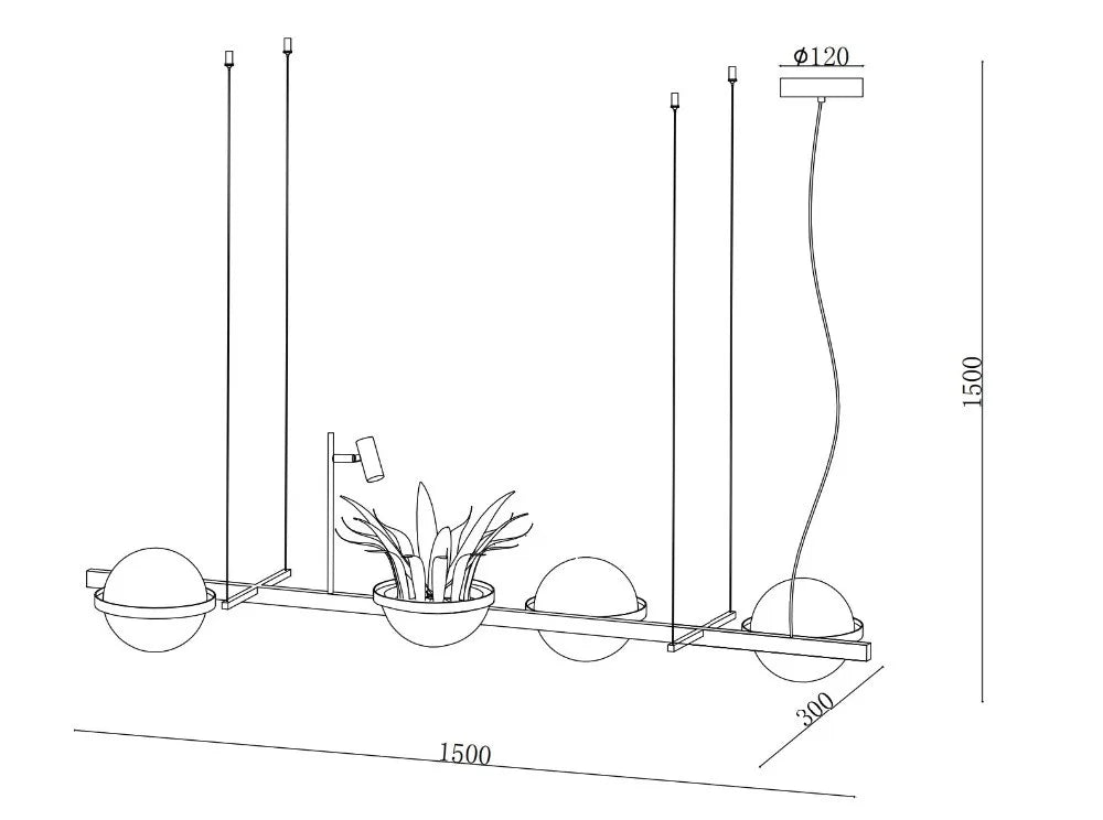 LED Pflanzen-Wandlampe Modern – Dekorative Topf-Lampe für Wohnzimmer & Café