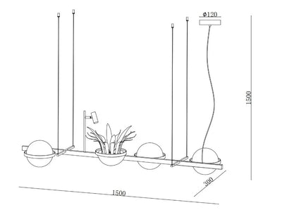 LED Pflanzen-Wandlampe Modern – Dekorative Topf-Lampe für Wohnzimmer & Café