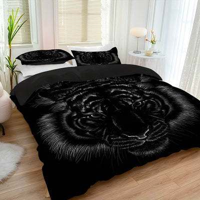 Tiger Bettwäsche Set 2/3-teilig - Weiche Mikrofaser Bettbezug mit Kissenbezügen -  Allround Solutions B&B