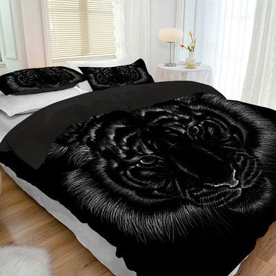 Tiger Bettwäsche Set 2/3-teilig - Weiche Mikrofaser Bettbezug mit Kissenbezügen -  Allround Solutions B&B