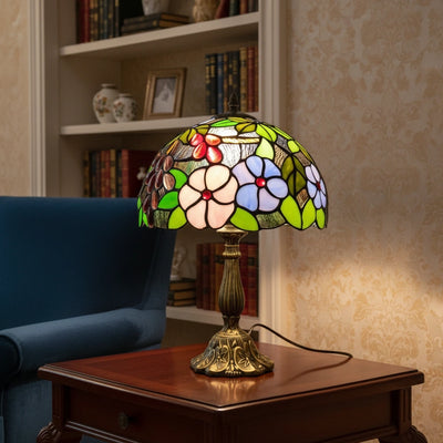 Tischlampe Vintage – Barock Buntglas LED für Schlafzimmer -  Allround Solutions B&B