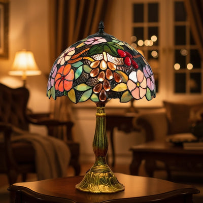 Tischlampe Vintage – Barock Buntglas LED für Schlafzimmer -  Allround Solutions B&B