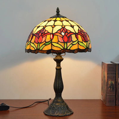 Tischlampe Vintage – Barock Buntglas LED für Schlafzimmer -  Allround Solutions B&B