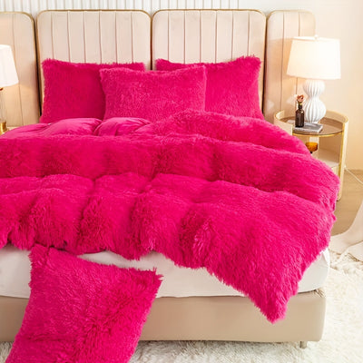 Plüsch-Bettwäsche-Set 3-teilig Multicolor – Kuschelig weiche Bettwäsche für Schlafzimmer