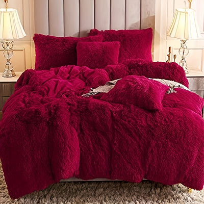 Plüsch-Bettwäsche-Set 3-teilig Multicolor – Kuschelig weiche Bettwäsche für Schlafzimmer
